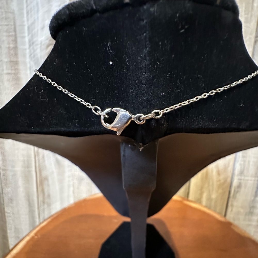 Swarovski Crystal & Silver Initial M Necklace - Picture 5 of 5